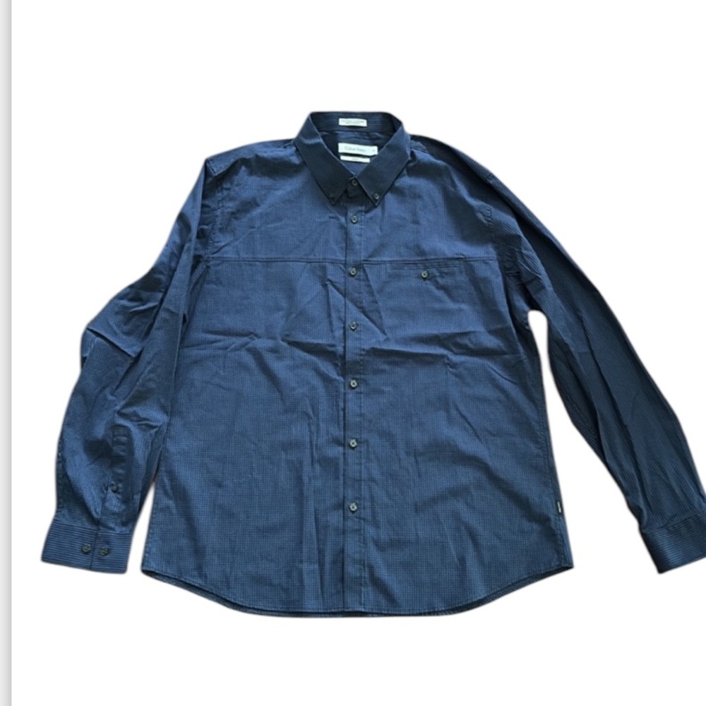 Calvin Klein Dress Shirt Blue XL 97% cotton like New